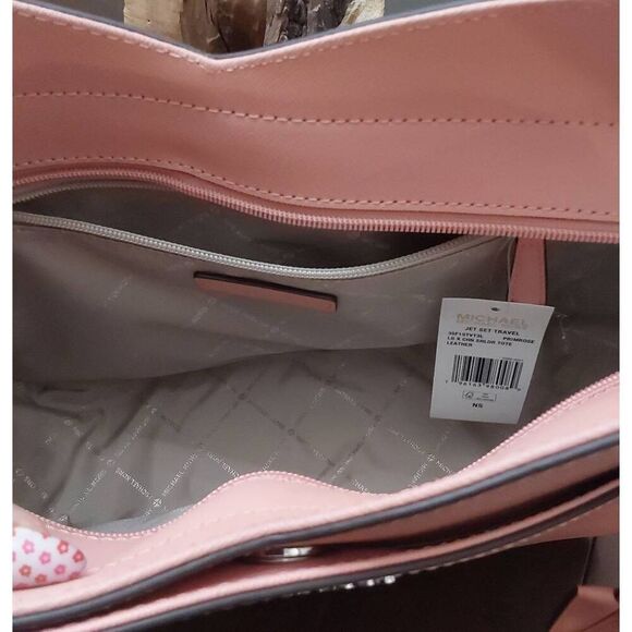 NWT~MICHAEL KORS Jet Set Large X Chain Saffiano Leather Shoulder Tote PRIMROSE - Picture 5 of 7